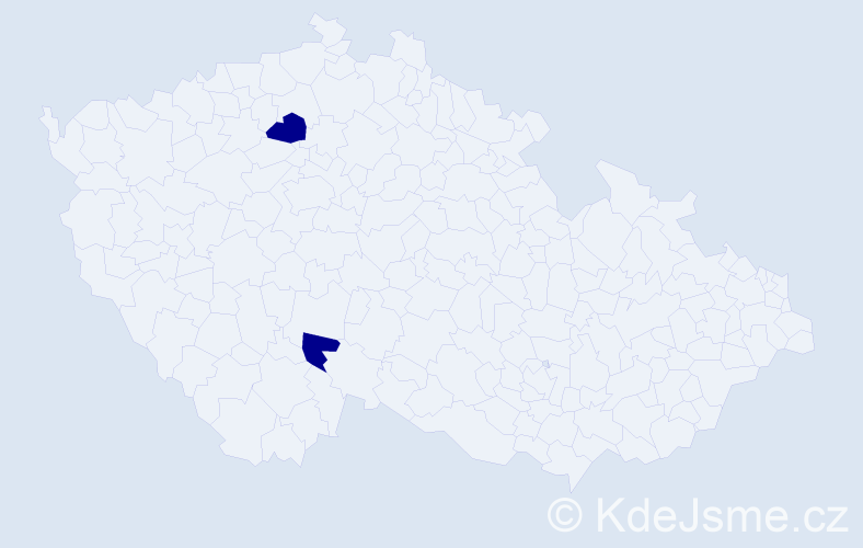 Příjmení: 'Dingha', počet výskytů 2 v celé ČR