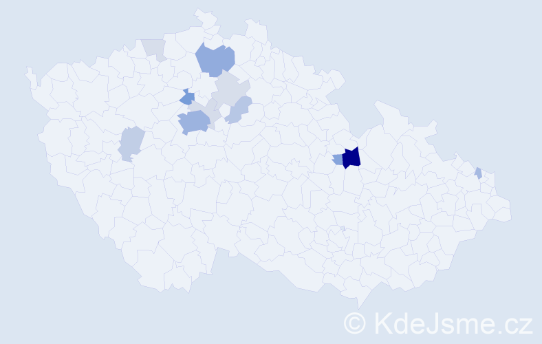 Příjmení: 'Vápenková', počet výskytů 42 v celé ČR