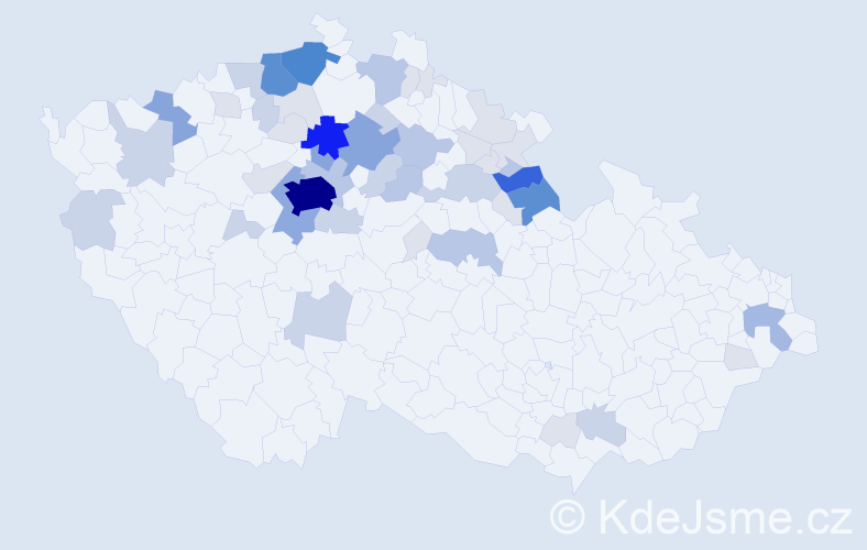 Příjmení: 'Řízková', počet výskytů 176 v celé ČR