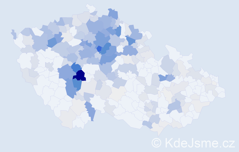 Příjmení: 'Holanová', počet výskytů 870 v celé ČR