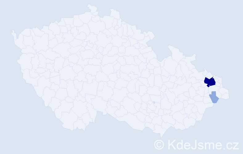 Příjmení: 'Sotola', počet výskytů 6 v celé ČR