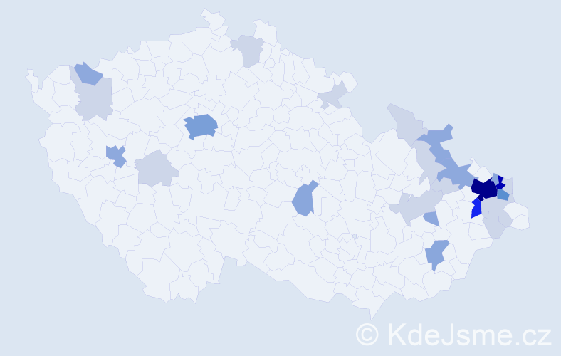 Příjmení: 'Krmášková', počet výskytů 78 v celé ČR