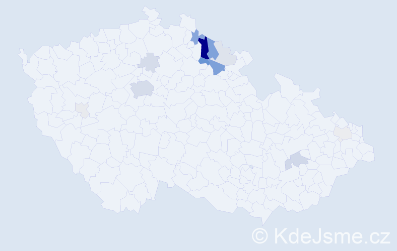 Příjmení: 'Buďárková', počet výskytů 41 v celé ČR