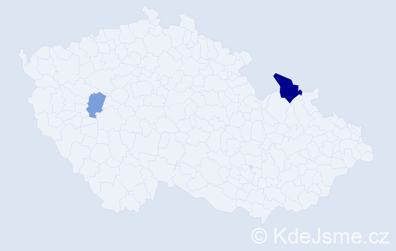 Příjmení: 'Vasarábová', počet výskytů 4 v celé ČR