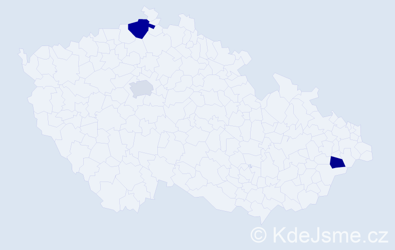 Příjmení: 'Pratt', počet výskytů 4 v celé ČR