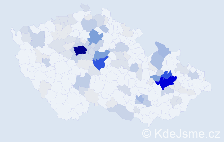 Příjmení: 'Vyhnánek', počet výskytů 375 v celé ČR
