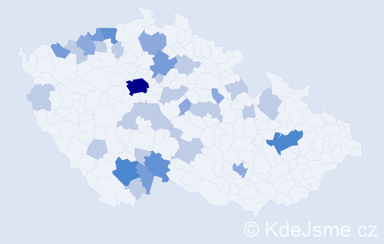 Příjmení: 'Matlasová', počet výskytů 69 v celé ČR