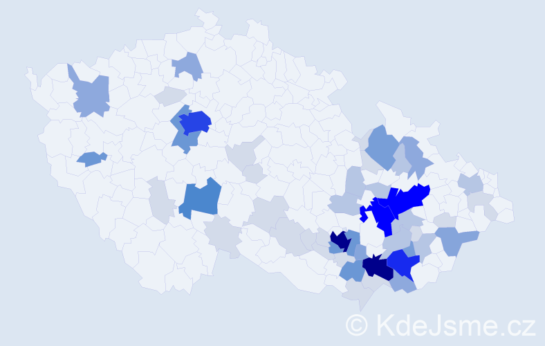 Příjmení: 'Frýbort', počet výskytů 179 v celé ČR