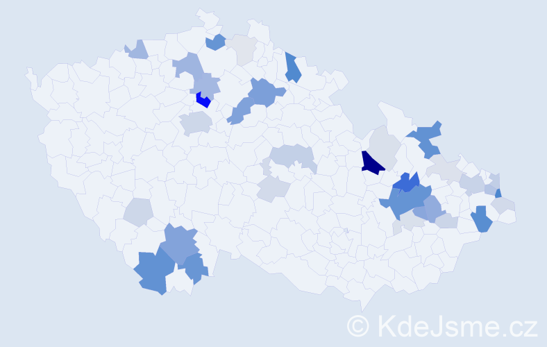 Příjmení: 'Grohman', počet výskytů 119 v celé ČR