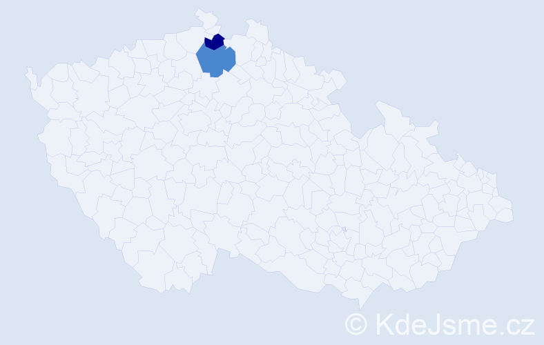 Příjmení: 'Kudi', počet výskytů 4 v celé ČR