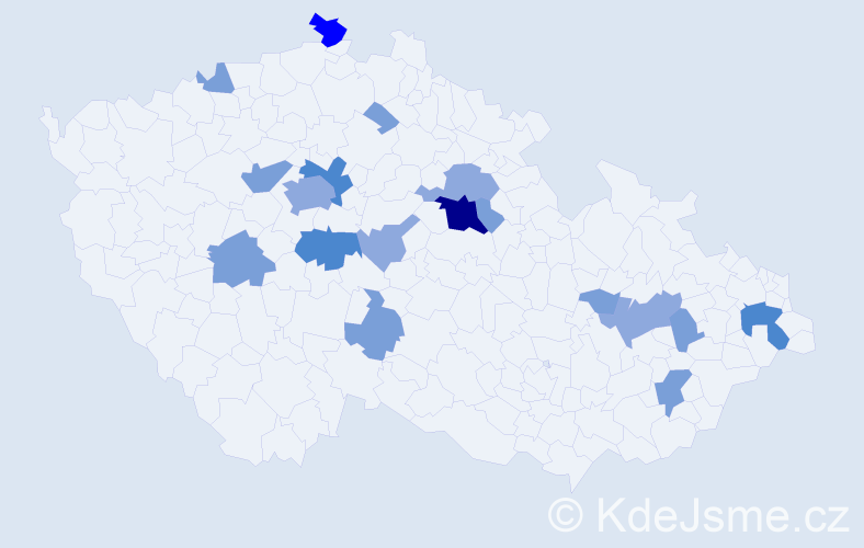 Příjmení: 'Votápka', počet výskytů 43 v celé ČR