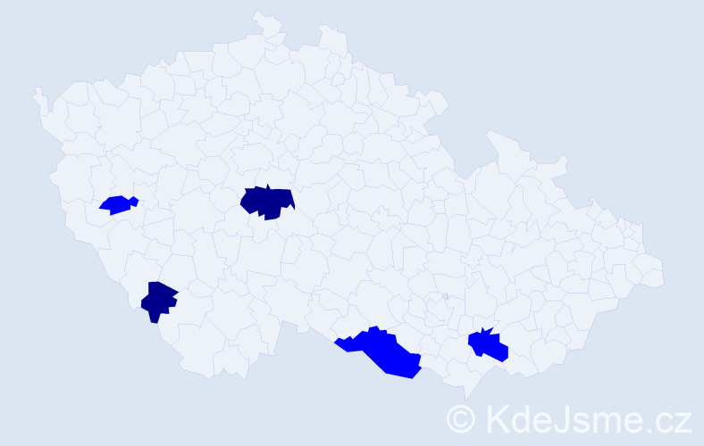 Příjmení: 'Reichart', počet výskytů 7 v celé ČR