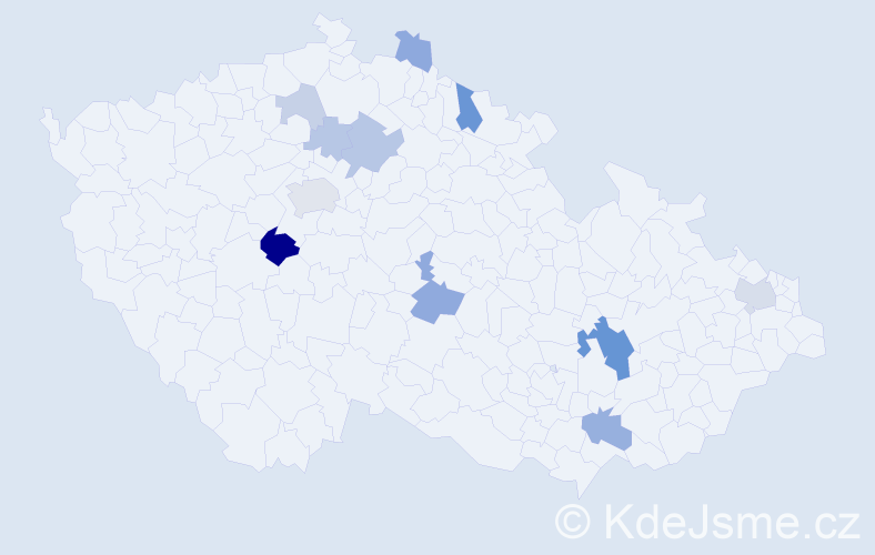 Příjmení: 'Galandák', počet výskytů 27 v celé ČR