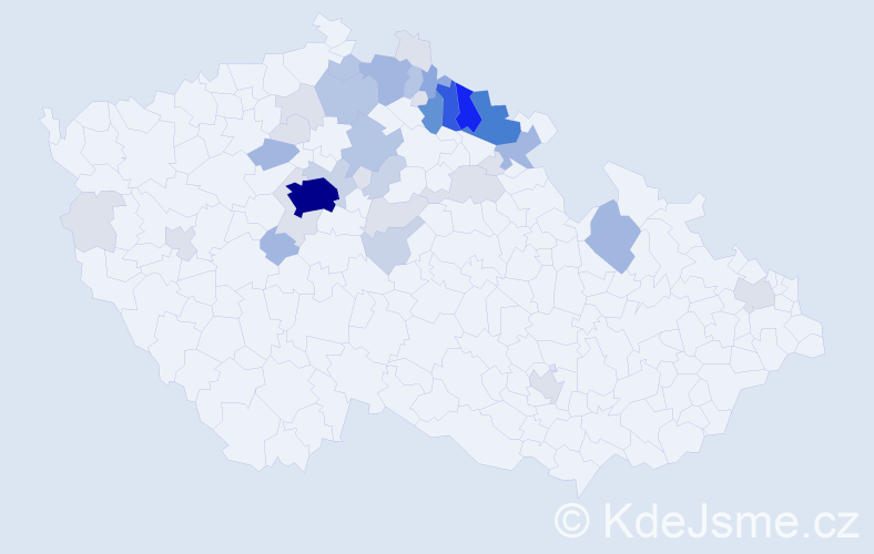 Příjmení: 'Bachtíková', počet výskytů 137 v celé ČR