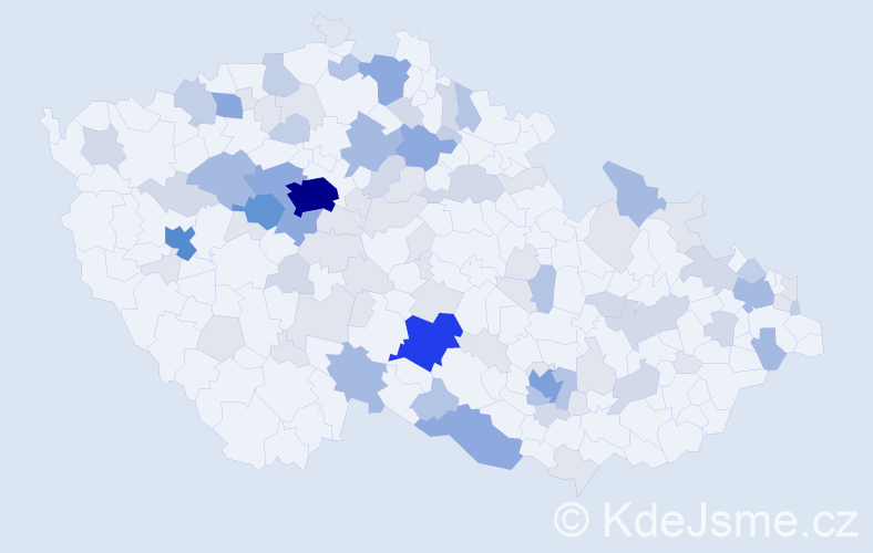 Příjmení: 'Tuma', počet výskytů 254 v celé ČR