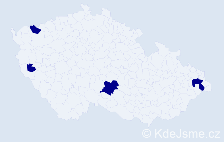 Příjmení: 'Bolfa', počet výskytů 4 v celé ČR