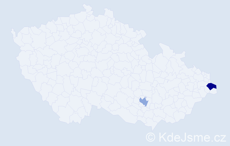 Příjmení: 'Gaszková', počet výskytů 10 v celé ČR
