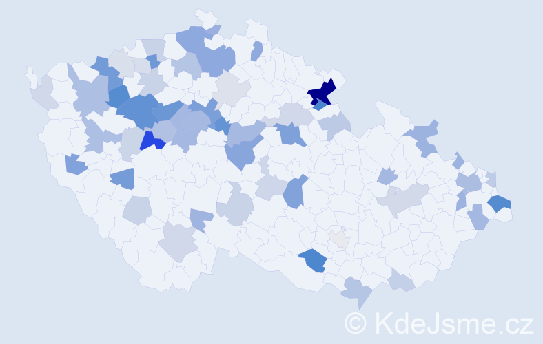 Příjmení: 'Kaufmanová', počet výskytů 176 v celé ČR