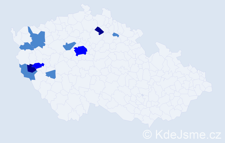 Příjmení: 'Cenefelsová', počet výskytů 16 v celé ČR