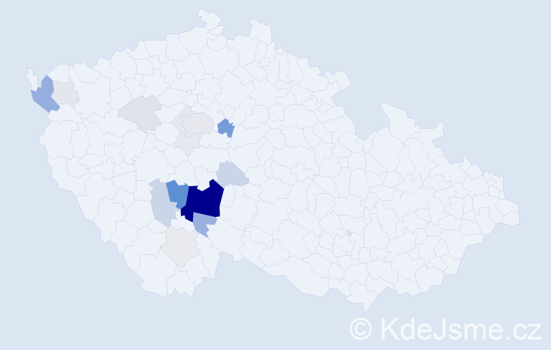 Příjmení: 'Kosobudová', počet výskytů 65 v celé ČR
