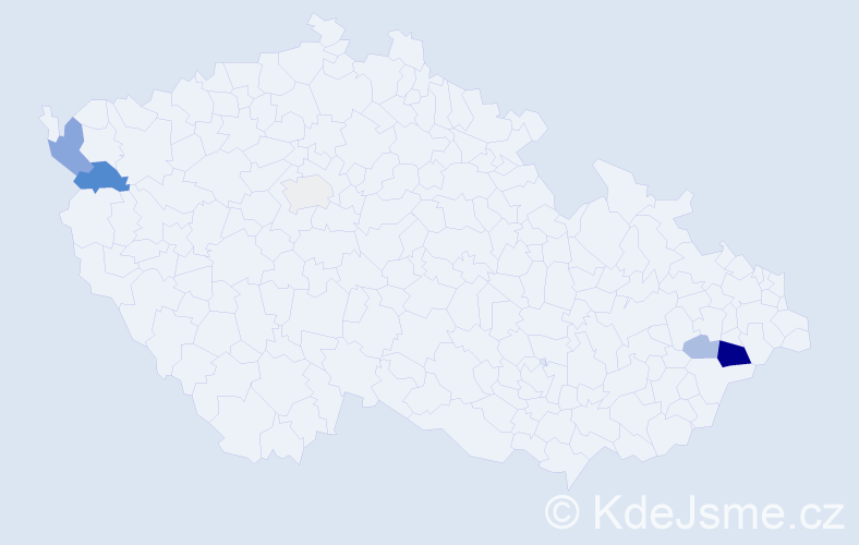 Příjmení: 'Pisárik', počet výskytů 12 v celé ČR