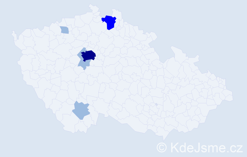 Příjmení: 'Thelen', počet výskytů 10 v celé ČR