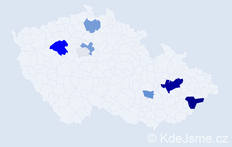 Příjmení: 'Karczubová', počet výskytů 14 v celé ČR