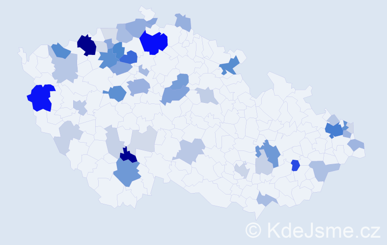Příjmení: 'Marcin', počet výskytů 180 v celé ČR