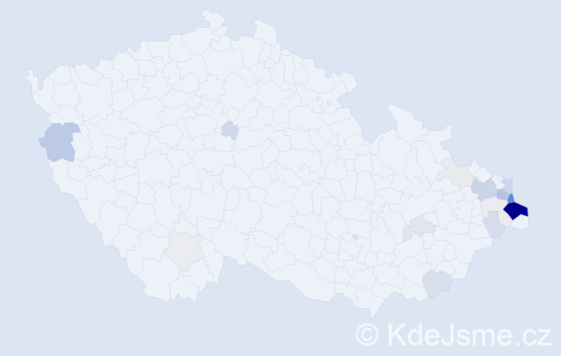 Příjmení: 'Szurman', počet výskytů 88 v celé ČR