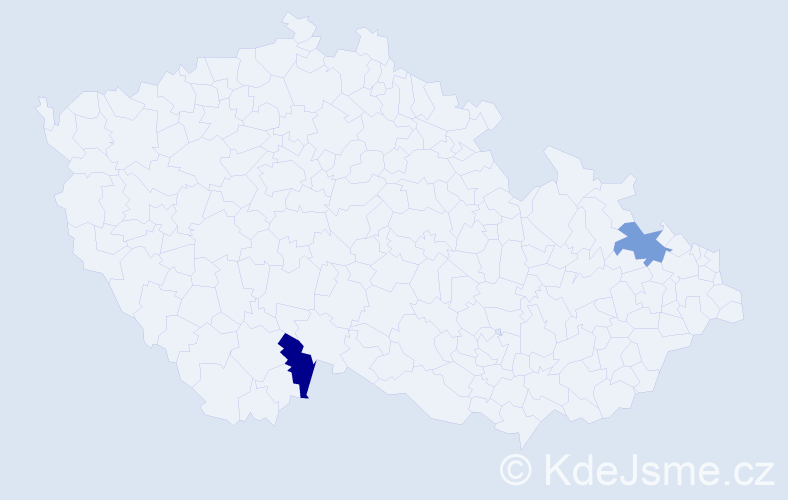 Příjmení: 'Banašík', počet výskytů 6 v celé ČR
