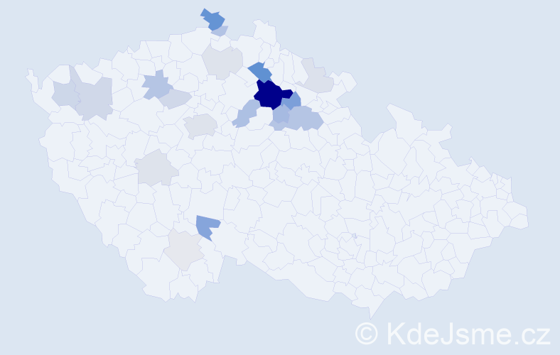 Příjmení: 'Rejha', počet výskytů 62 v celé ČR