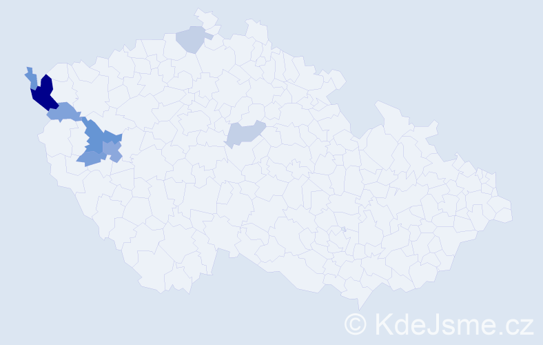 Příjmení: 'Duršpeková', počet výskytů 20 v celé ČR