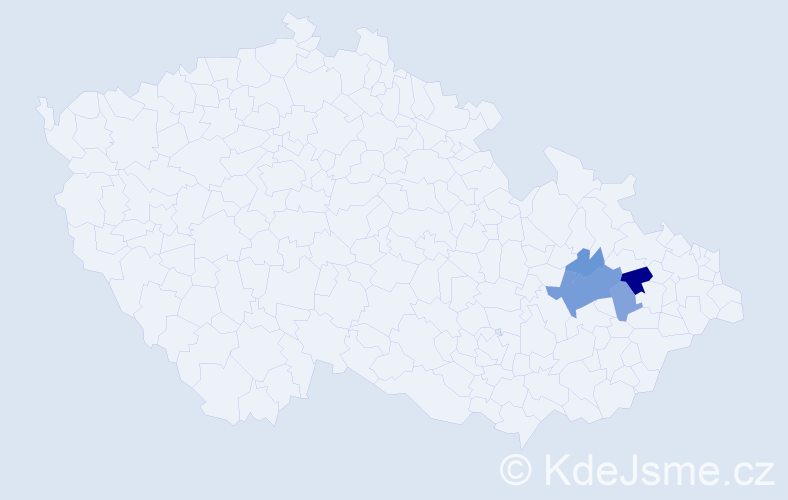 Příjmení: 'Dittmer', počet výskytů 16 v celé ČR