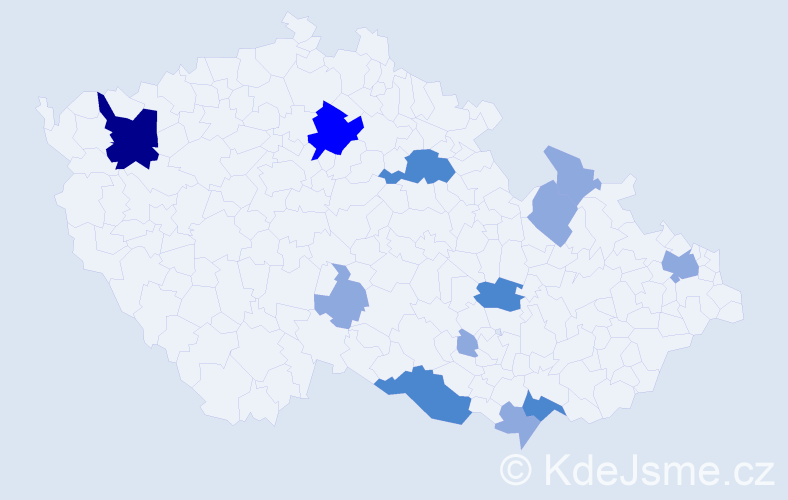 Příjmení: 'Silová', počet výskytů 23 v celé ČR