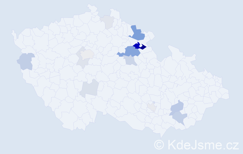 Příjmení: 'Vyhlídová', počet výskytů 34 v celé ČR