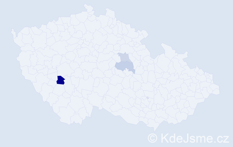 Příjmení: 'Oleksa', počet výskytů 4 v celé ČR