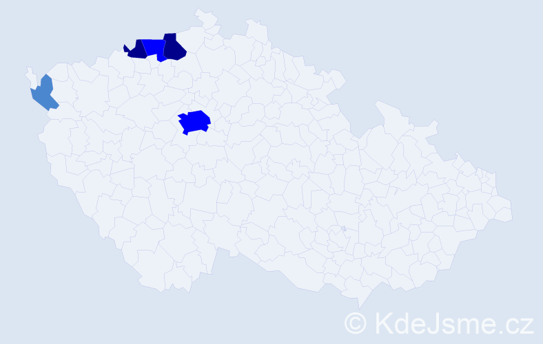 Příjmení: 'Mühle', počet výskytů 11 v celé ČR