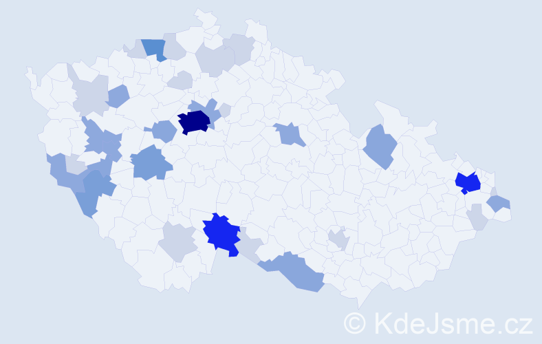 Příjmení: 'Hummel', počet výskytů 87 v celé ČR