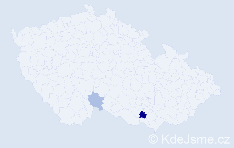 Příjmení: 'Kadličková', počet výskytů 3 v celé ČR