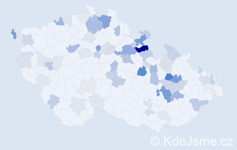 Příjmení: 'Kleiner', počet výskytů 217 v celé ČR