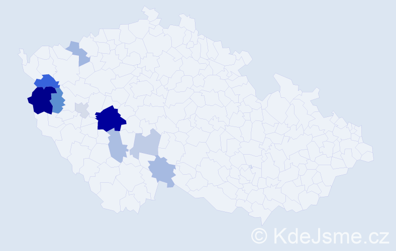 Příjmení: 'Pastyriková', počet výskytů 22 v celé ČR