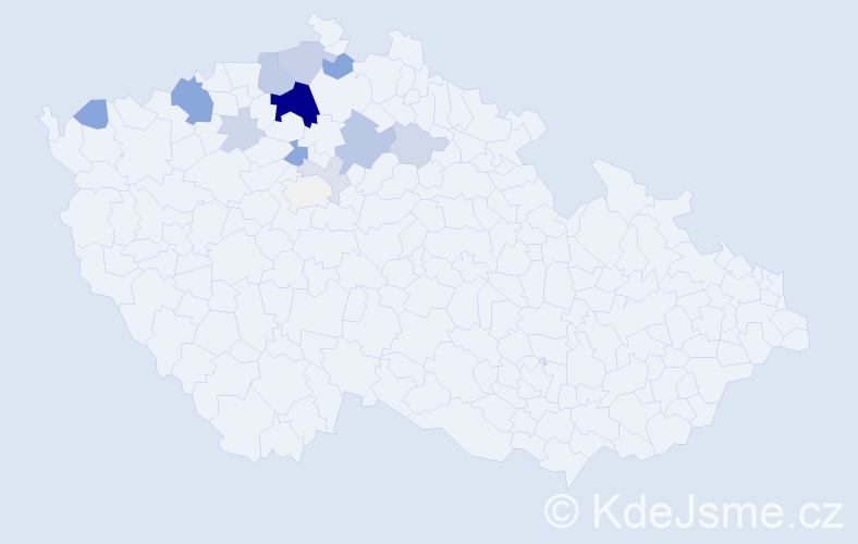 Příjmení: 'Běloubková', počet výskytů 41 v celé ČR