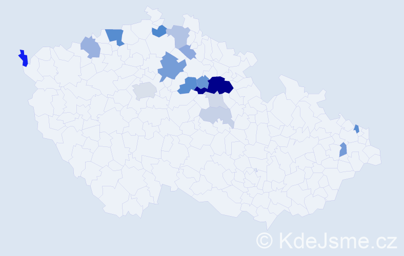 Příjmení: 'Mikolanda', počet výskytů 49 v celé ČR