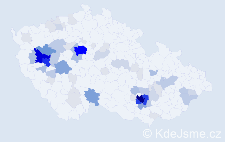 Příjmení: 'Chudáčková', počet výskytů 219 v celé ČR