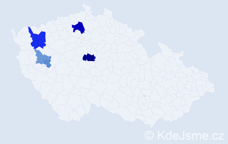 Příjmení: 'Foudová', počet výskytů 13 v celé ČR