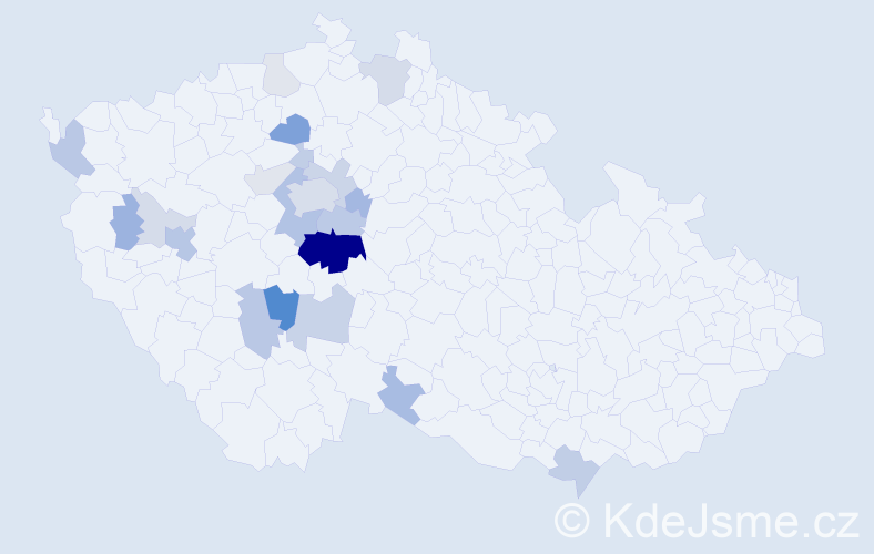 Příjmení: 'Klenovcová', počet výskytů 67 v celé ČR