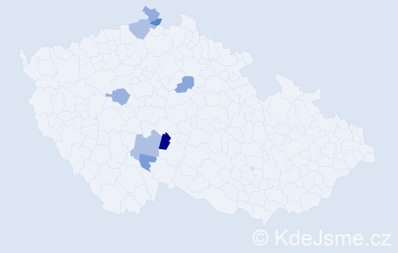 Příjmení: 'Karkule', počet výskytů 21 v celé ČR