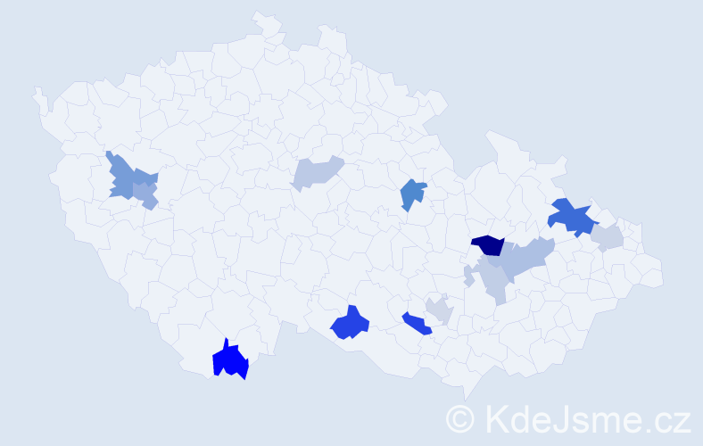 Příjmení: 'Grambal', počet výskytů 30 v celé ČR
