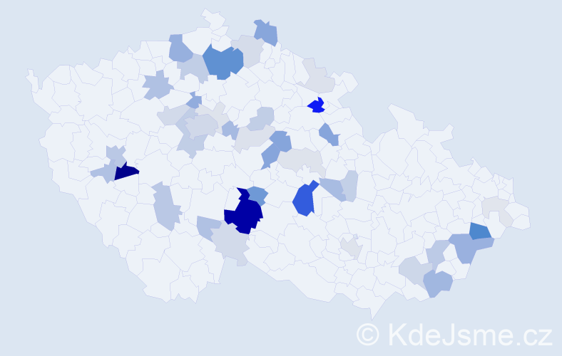 Příjmení: 'Leška', počet výskytů 128 v celé ČR