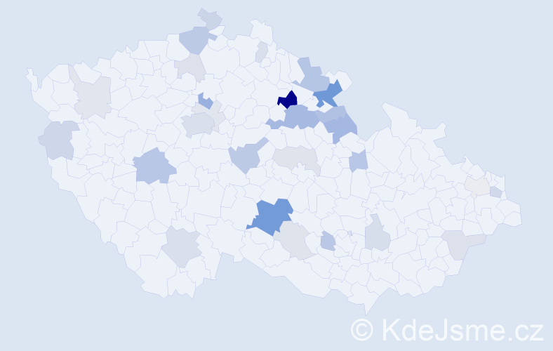 Příjmení: 'Trnovská', počet výskytů 76 v celé ČR